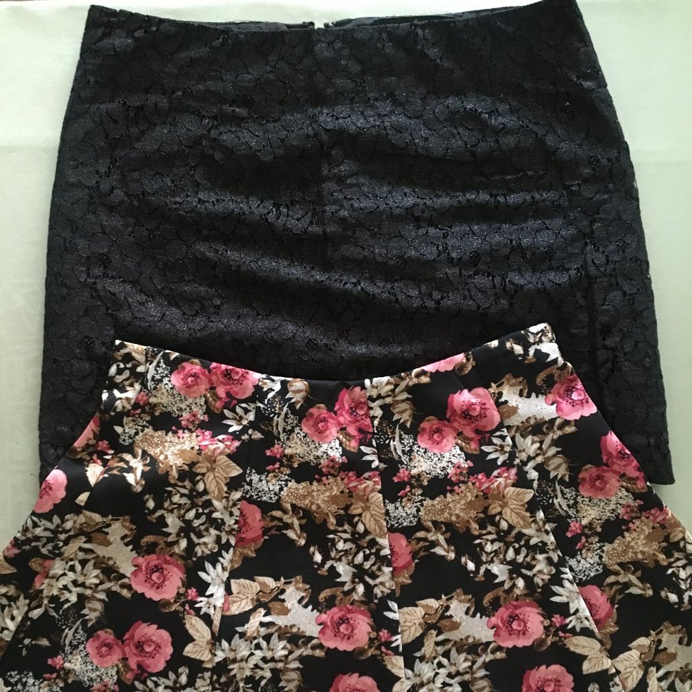 2 Skirts - one floral and one lace!